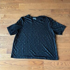 Image Black Sheer Patterned Top